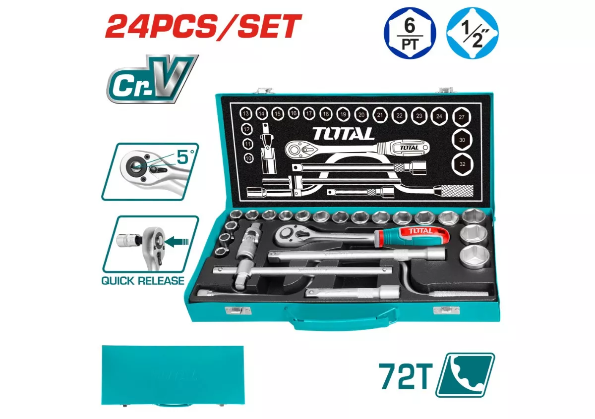 Tool Box Set - 9.991 / Socket Set / 1/2" / 24Pcs/Set