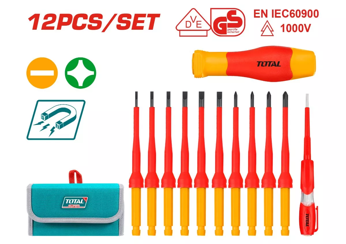 Screw Driver Set 9.995 / 12Pcs/Set / Interchangeable / Insulated