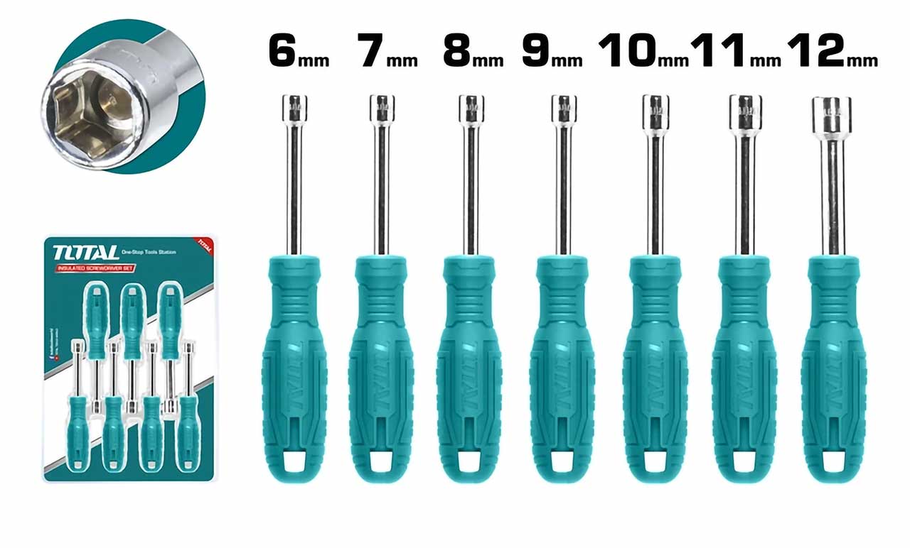 Screw Driver Bit Nut Setter - 7 / 7Pcs/Set