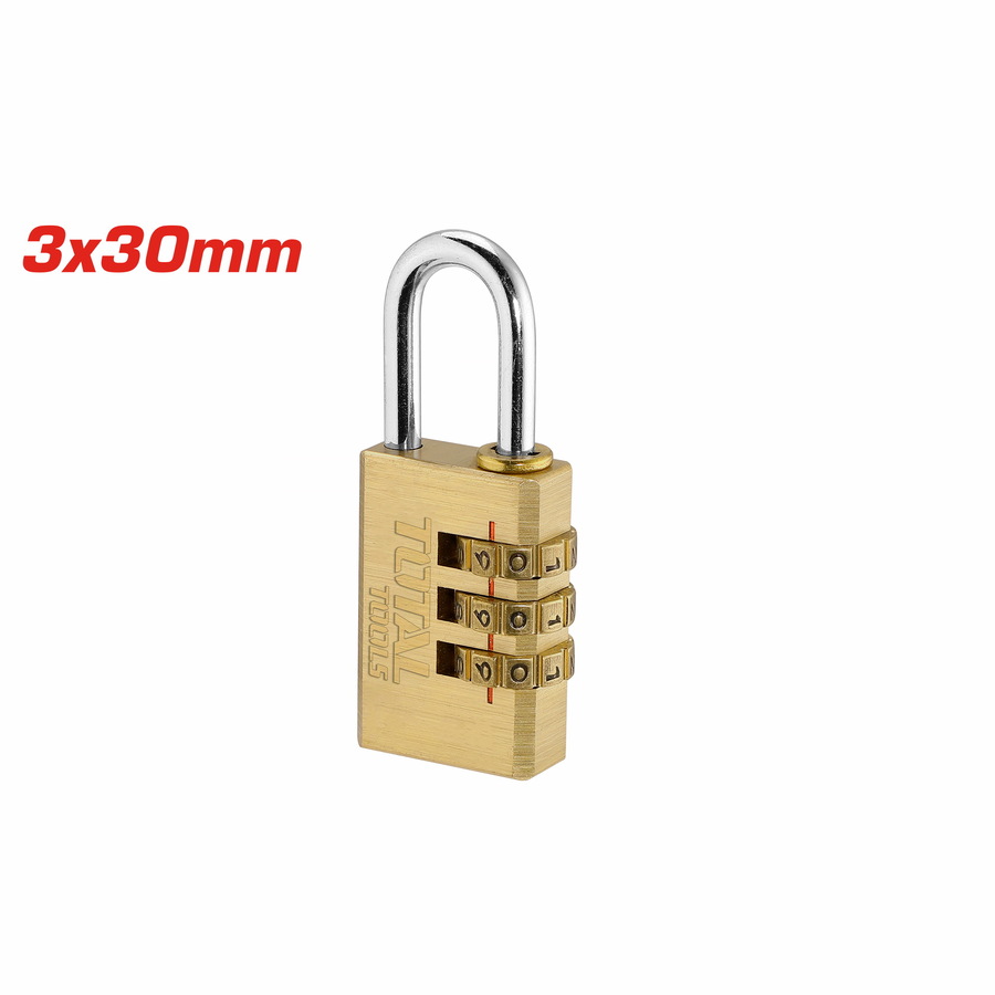 Padlock - 9.995 / Brass 3 Digit Combination Padlock