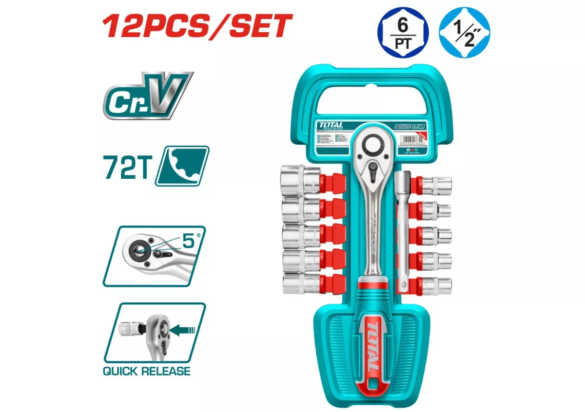 Socket Spanner Set - 9.2 / 1/2", 12Pcs/Set
