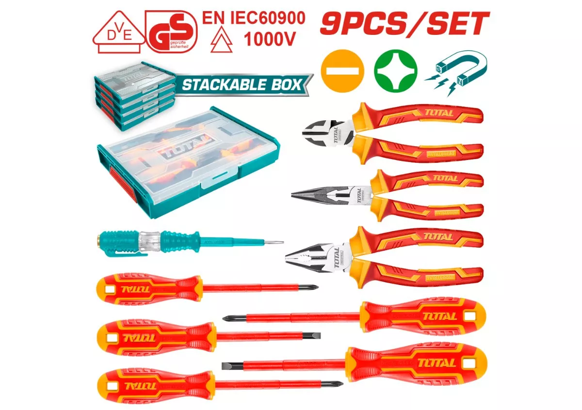 Tool Box Set Insulated - 4 / Hand Tools / 9Pcs/Set