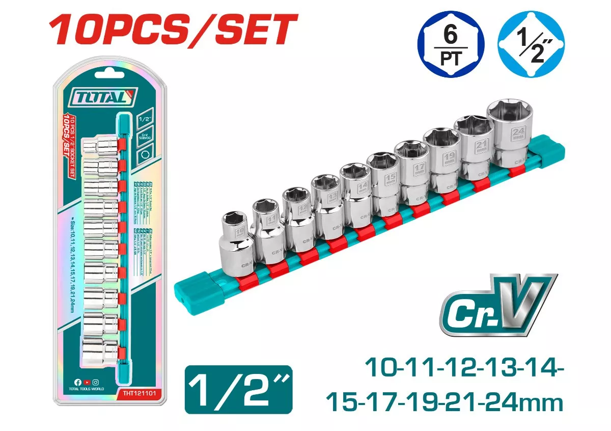 Socket Spanner Set - 8 / 1/2", 10Pcs/Set