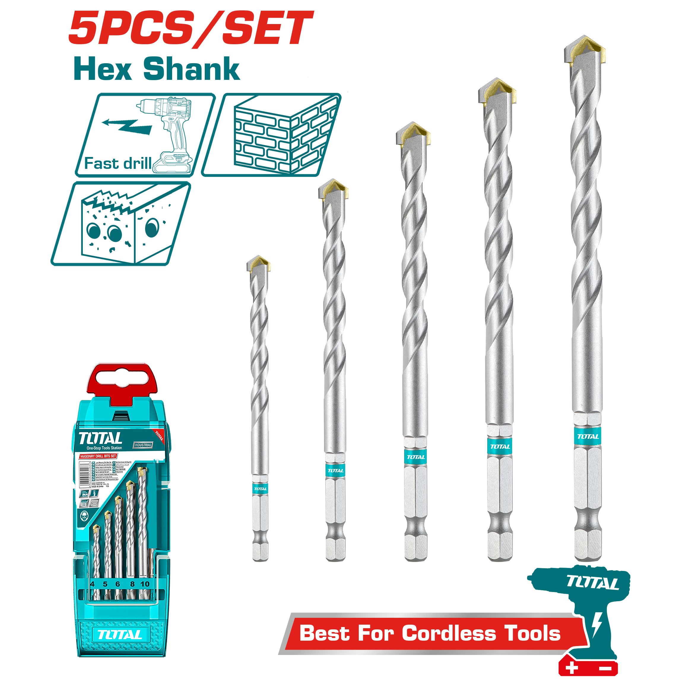 Drill Bit Masonry / Hex Shank