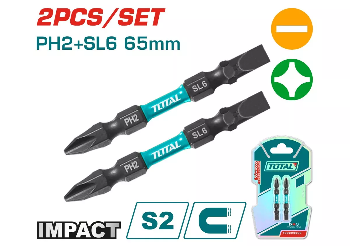 Screw Driver Bit Impact - 8 / 2Pcs/Set