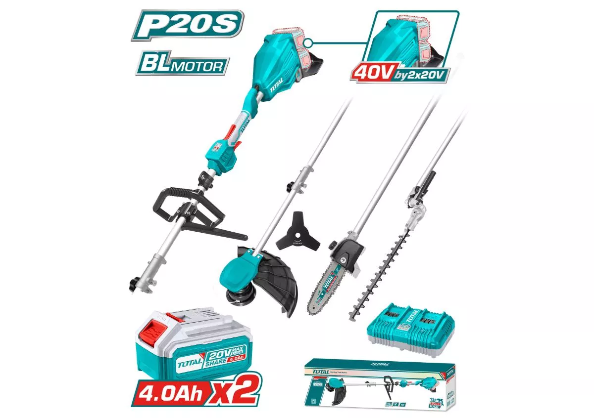 Grass Trimmer 9 / Bush Cutter/ Pole Hedge Trimmer / Pole Saw / Cordless Lithium Ion