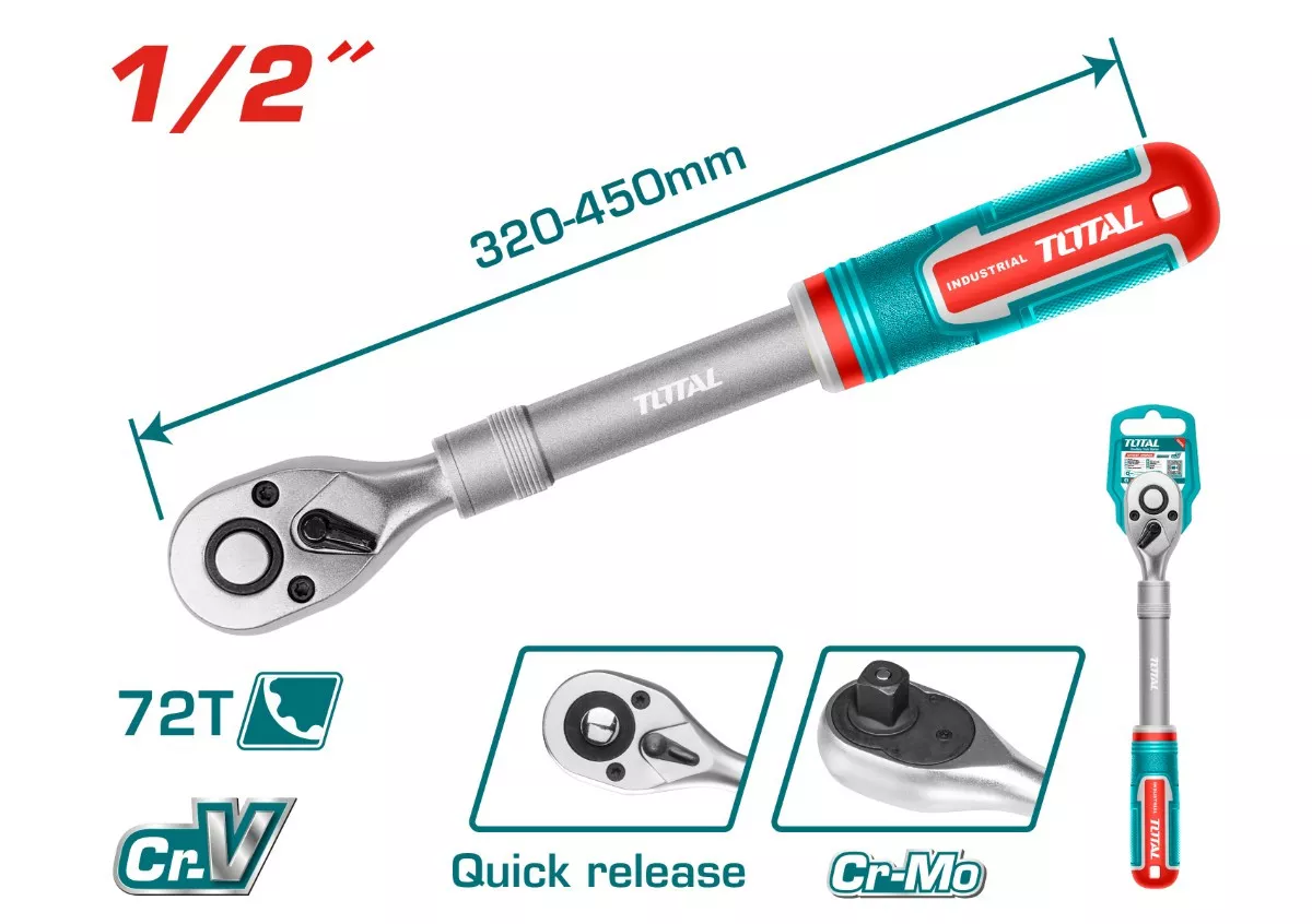 Ratchet Wrench - 6 / 1/2" / Extendable