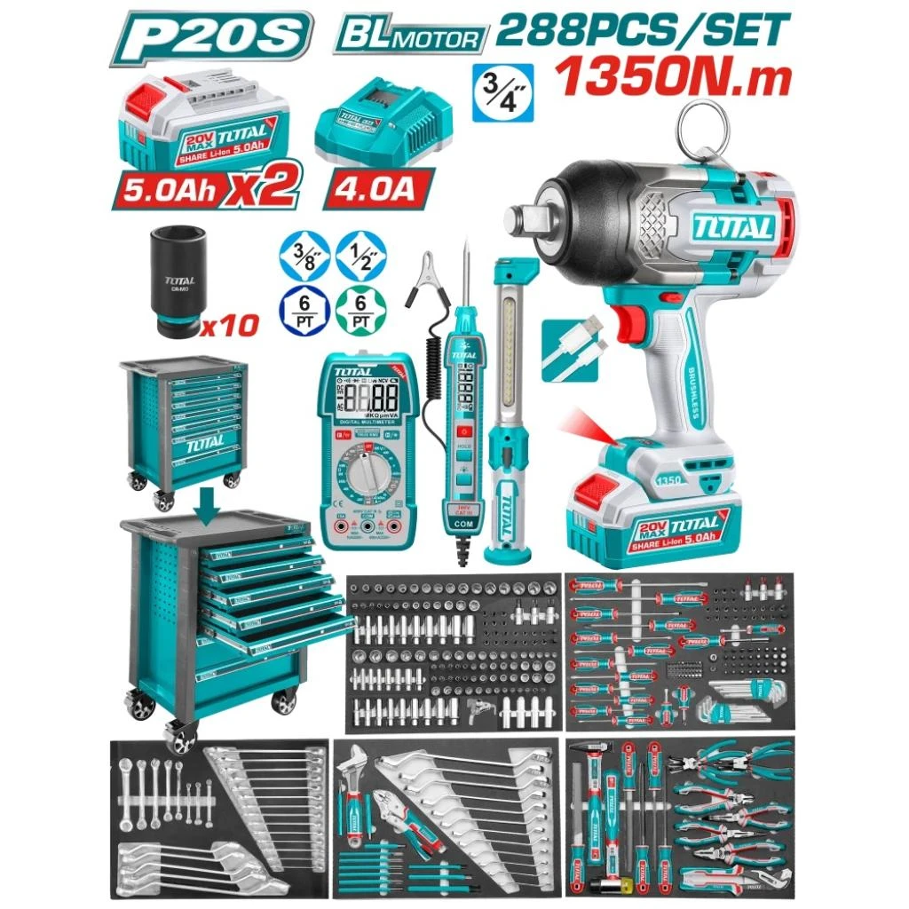 Tool Box Set - 9.99991 / 7 Drawers / 288Pcs/Set