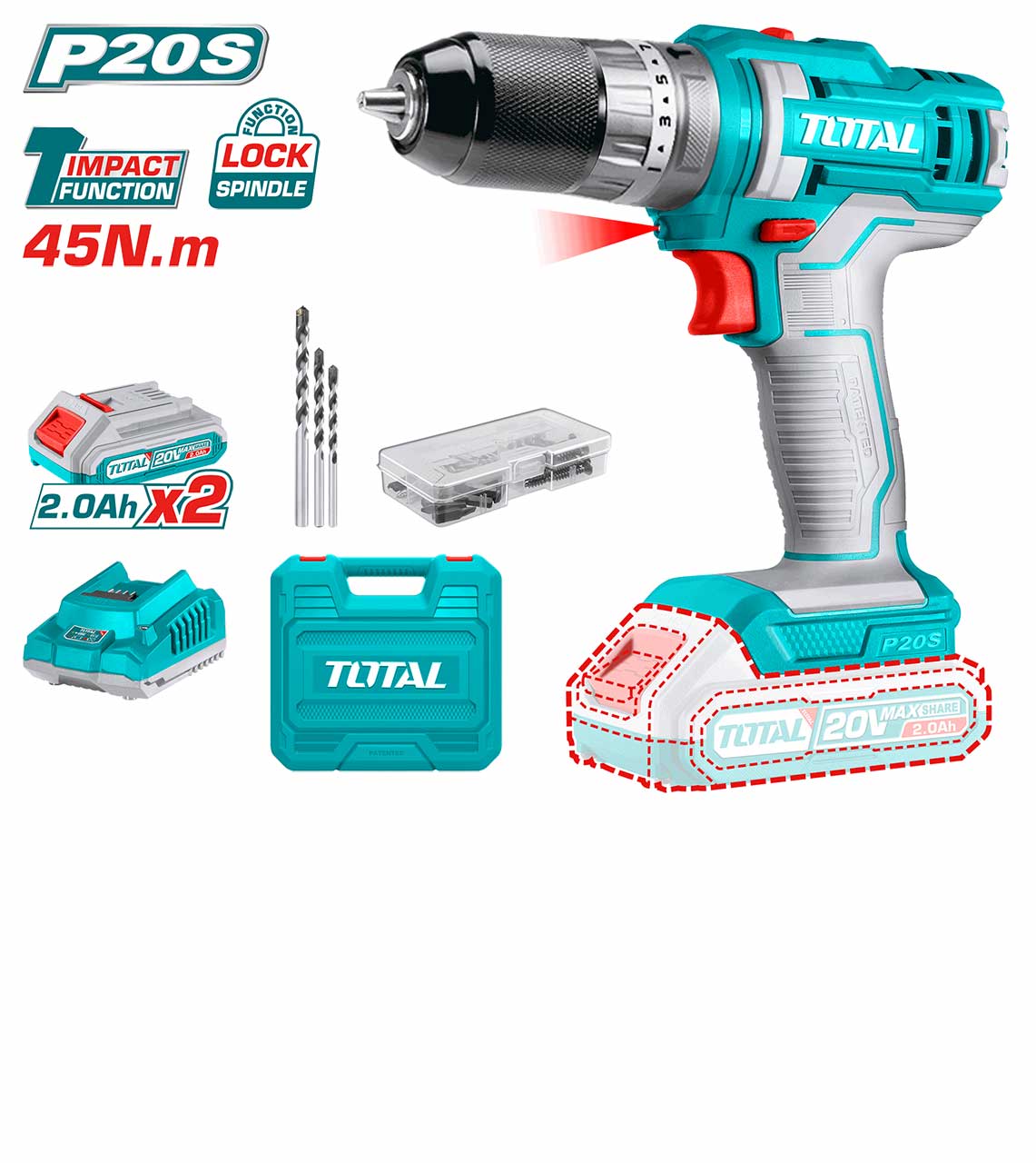 Drill Machine / Cordless Li- Ion - 9.6 / Impact