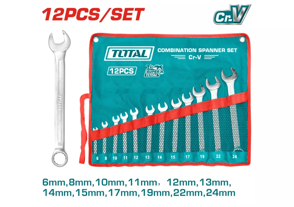 Spanner Set - 4 Combination / 12Pcs/Set