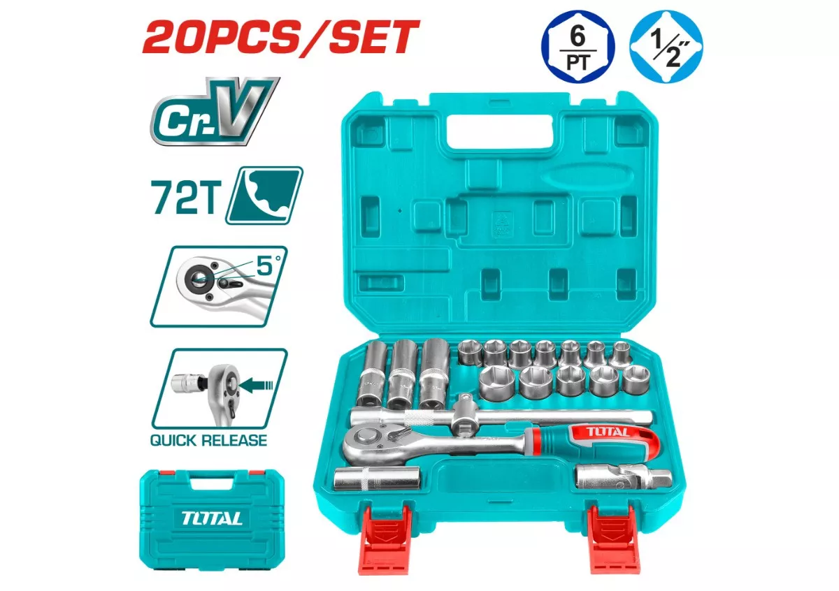 Tool Box Set - 9.98 / Socket Set / 1/2" / 20Pcs/Set