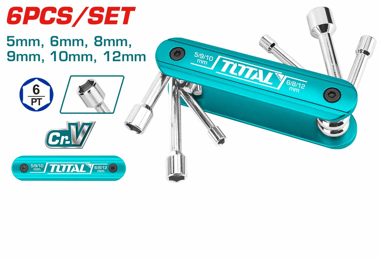 Screw Driver Bit Nut Setter - 6 / Foldable / 6Pcs/Set