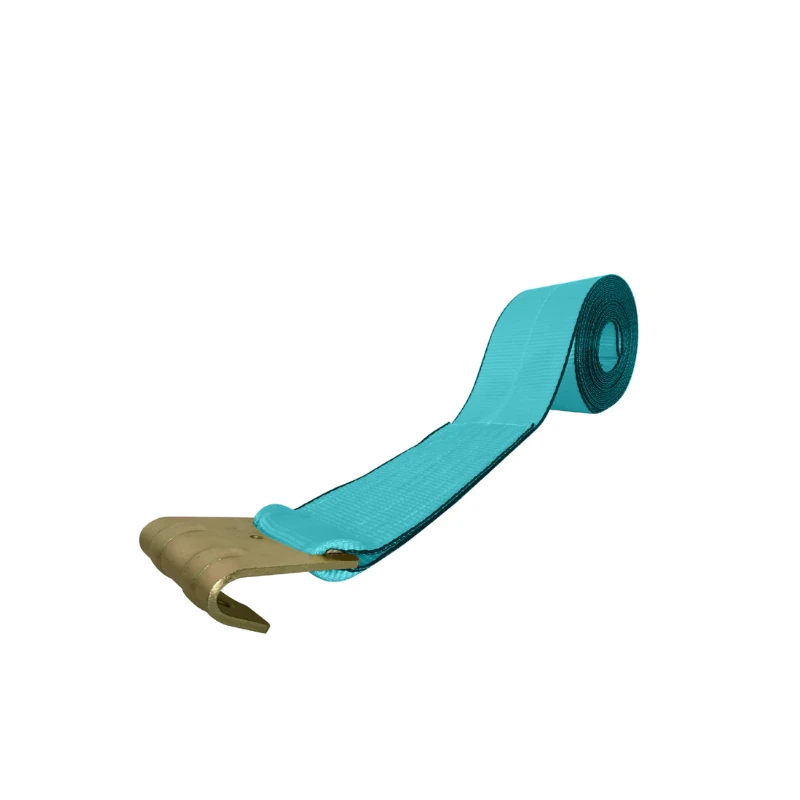 Ratchet Tie Down - 6 / Winch Strap With Flat Steel Hook