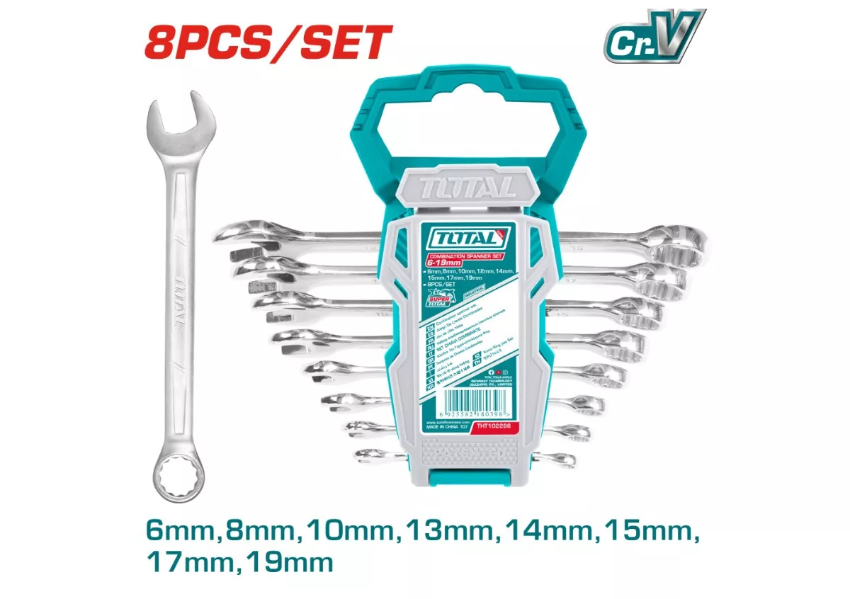 Spanner Set - 3 Combination / 8Pcs/Set