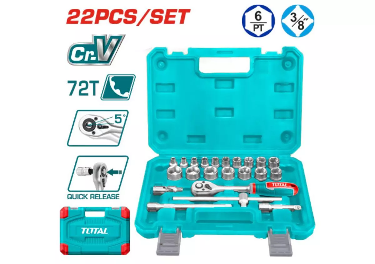 Tool Box Set - 9.96 / Socket Set / 3/8" / 22Pcs/Set