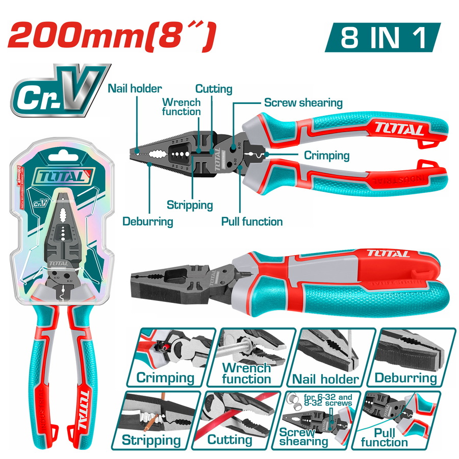 Plier Combination - 9.9 / Multi- Function 6-In-2