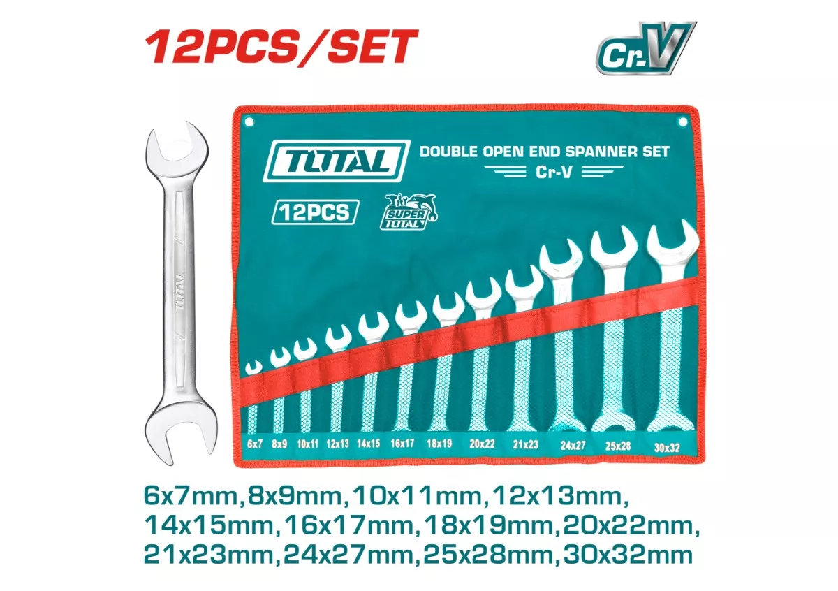 Spanner Set - 9.6 Double Open/ 12Pcs/Set