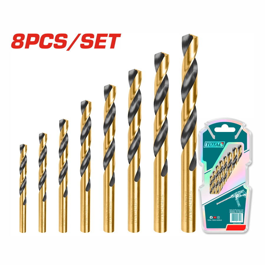 Drill Bit Set - 8 / Hss / Twisted / 8Pcs/Set