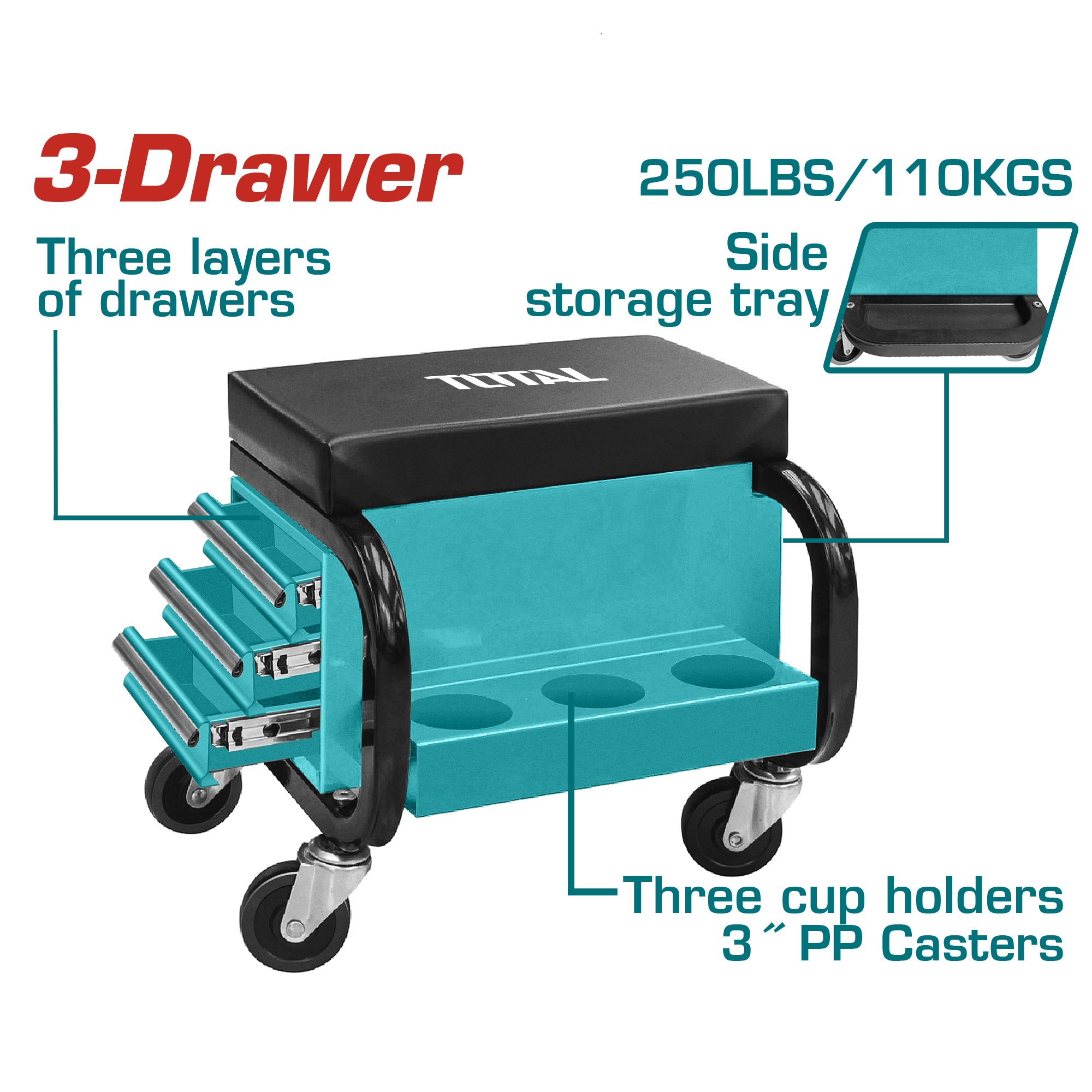 Car Creeper 5 / Garage Seat / With Drawers