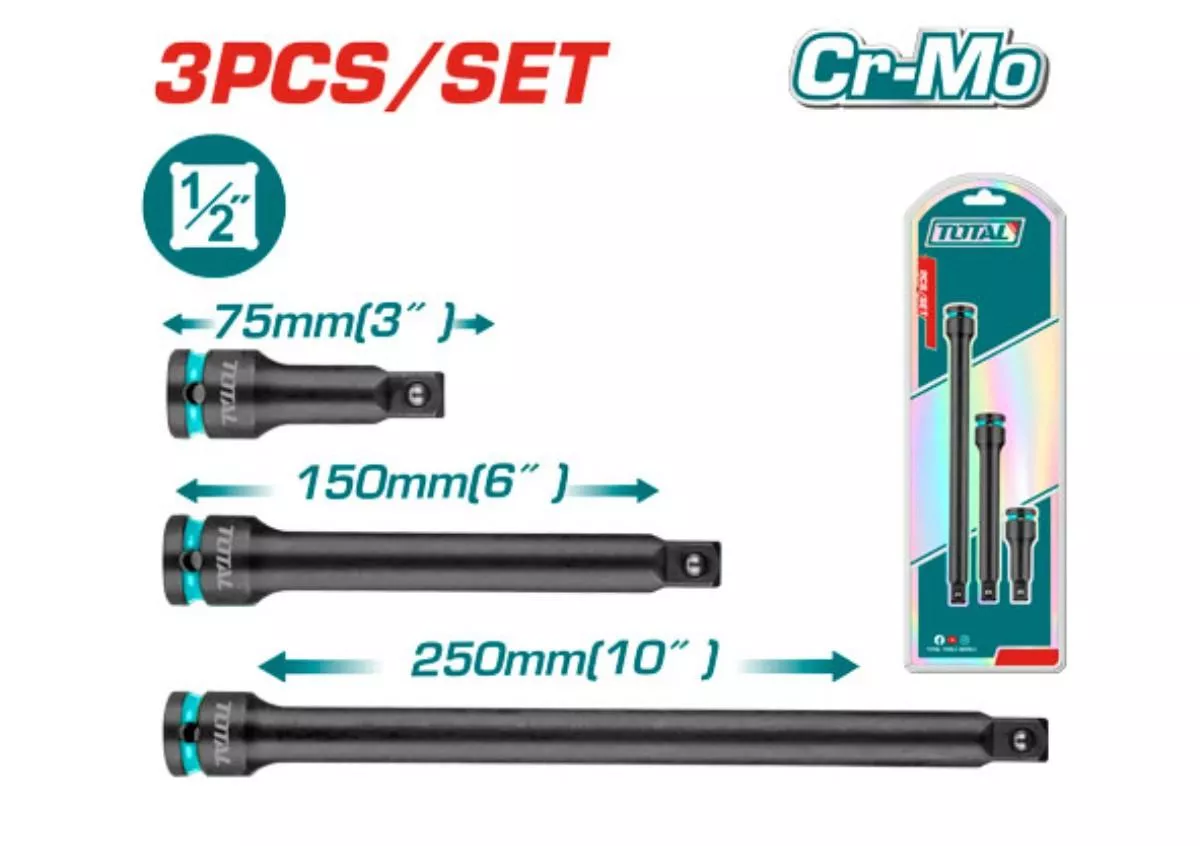 Socket Spanner 3 - Extension Bar / 1/2" Dr.impact / 3Pcs/Set