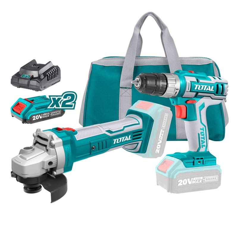 Drill Machine / Cordless Lithium-Ion / Combo Kit 4 - 2Pc Combo Kit - Drill Machine / Angle Grinder