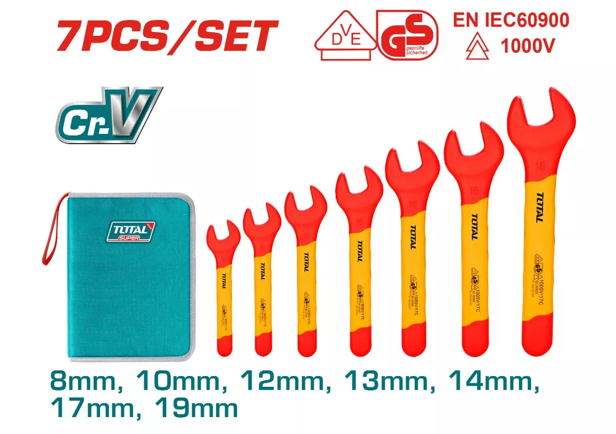 Spanner Set - 9.9 Insulated / Single Open Set / 7Pcs/Set