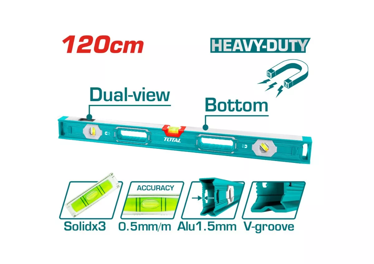 Spirit Level (With Powerful Magnets) - 9.8