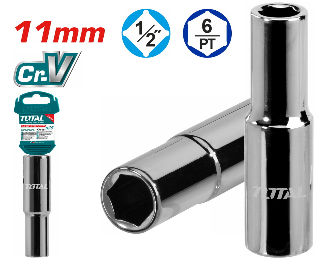 Socket Spanner Hexagonal 1/2" / Deep