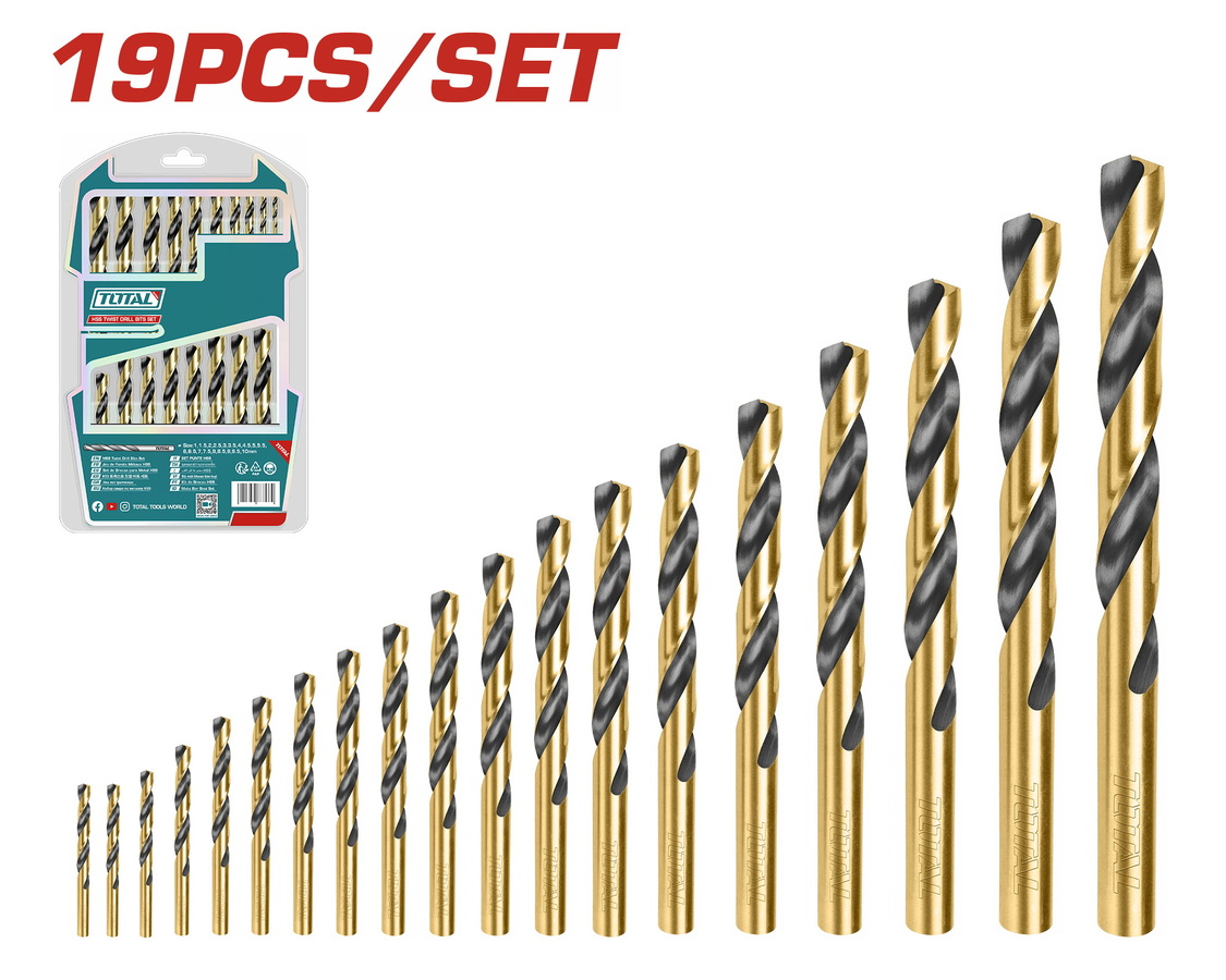 Drill Bit Set - 9.4 / Hss / Twisted / 19Pcs/Set