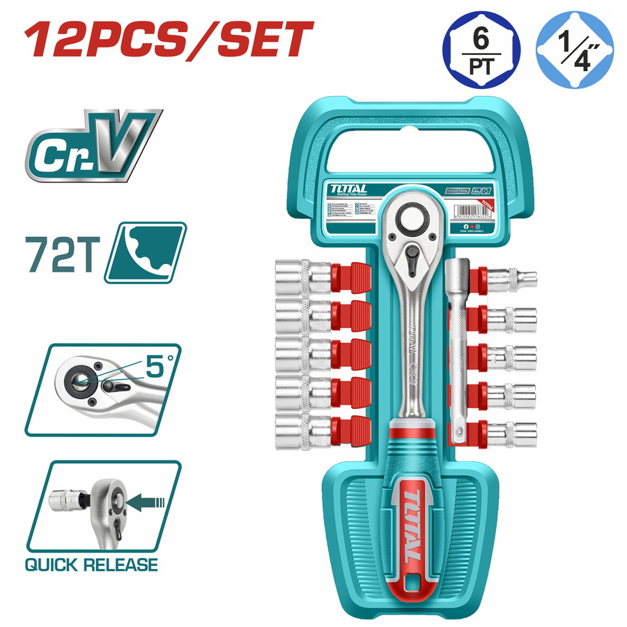 Socket Spanner Set - 3 / 1/4", 12Pcs/Set