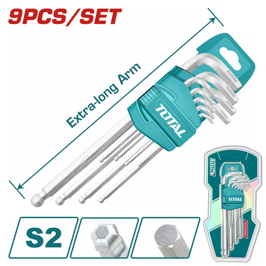 Allen Key - 6 Hex / 9Pcs/Set / Ball Point