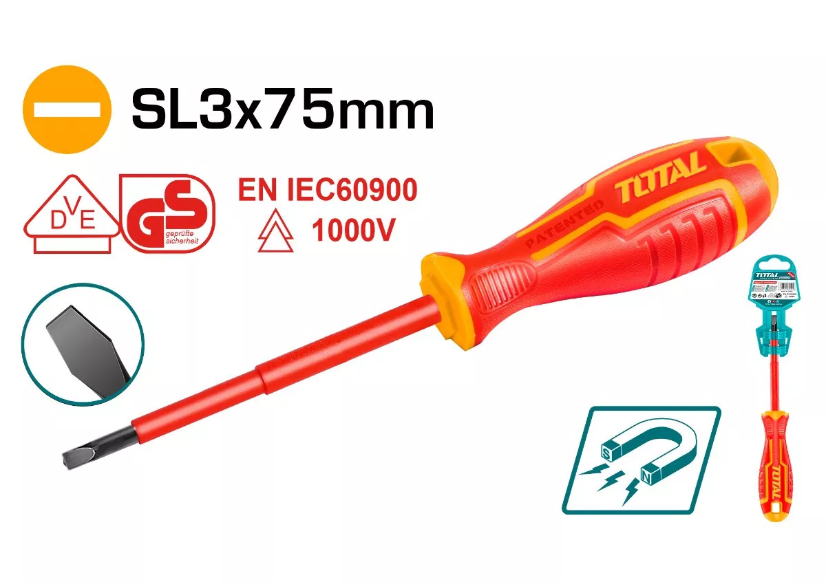 Screw Driver 9.999 / Flat Head/ Insulated