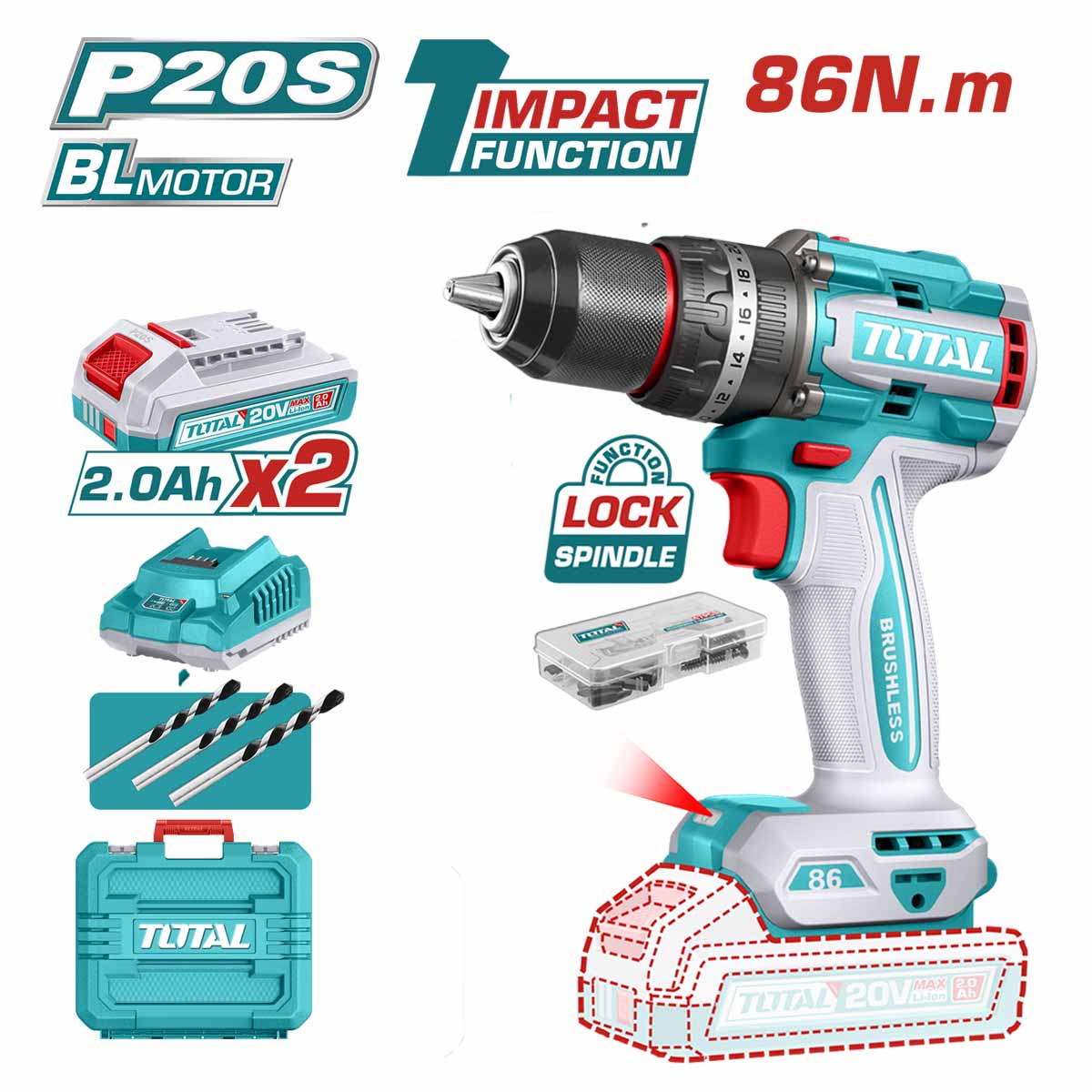 Drill Machine / Cordless Li- Ion - 9.9 / Impact