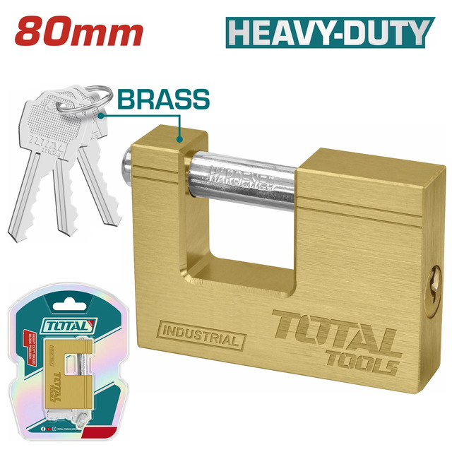 Padlock - 9.999 / Brass Heavy Duty / Block Type