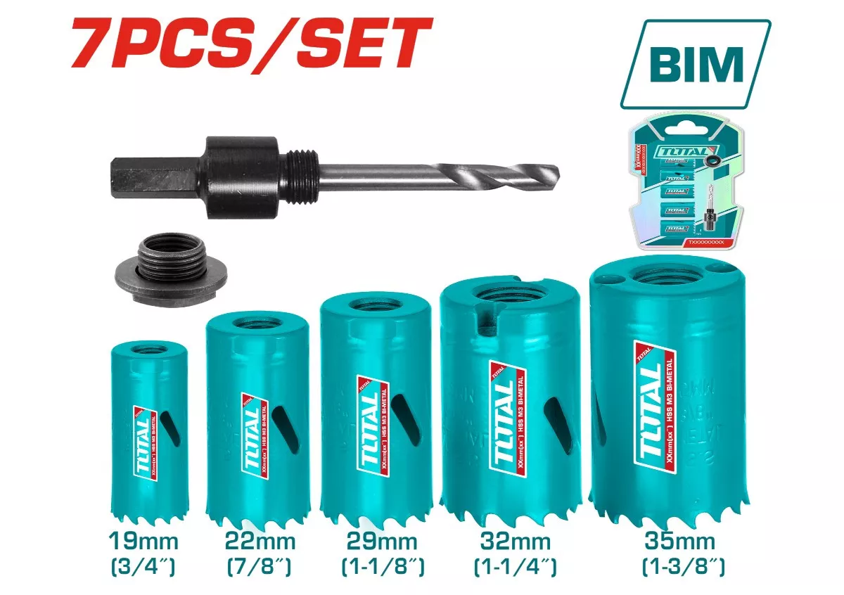 Hole Saw Set - 3 / Bi-Metal 7Pcs/Set