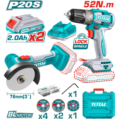 Drill Machine / Cordless Lithium-Ion / Combo Kit 2 - 2Pc Combo Kit - Drill Machine / Impact Wrench
