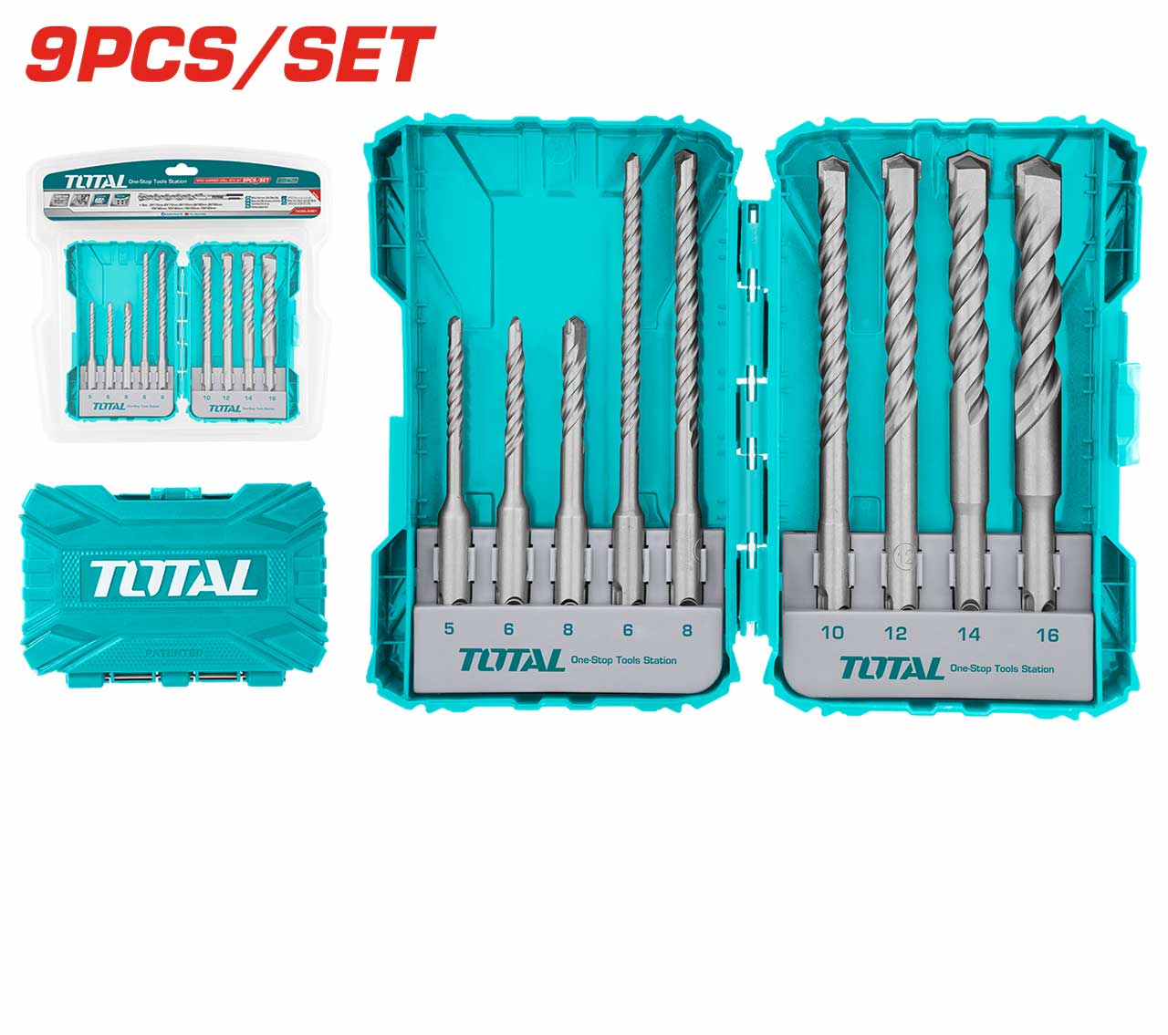 Drill Bit Set - 9.94 / Sds Plus / 9Pcs/Set