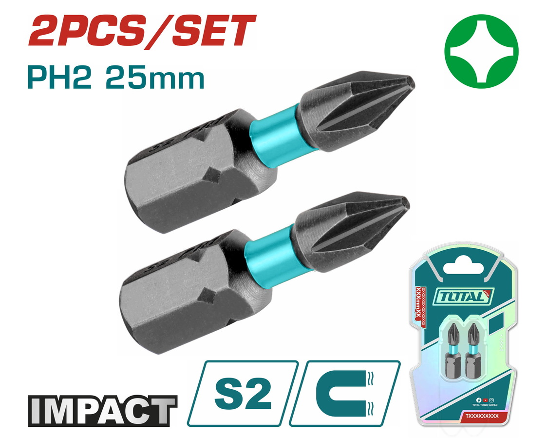 Screw Driver Bit Impact - 1 / 2Pcs/Set
