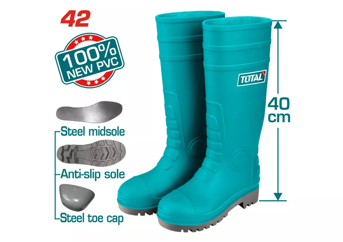 Gumboot - 4 / With Steel Toe & Steel Midsole