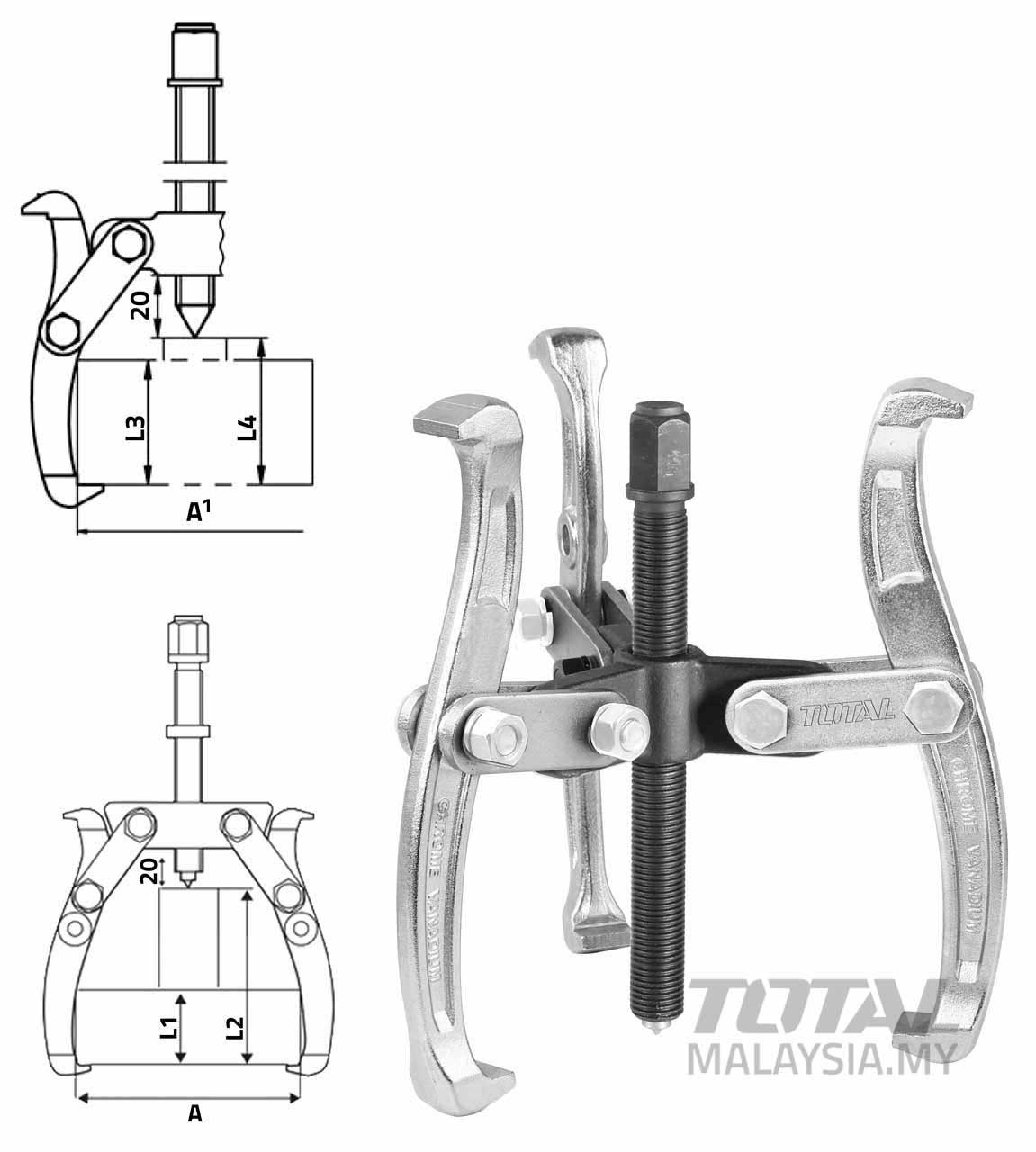 Gear Puller, 3 Jaws
