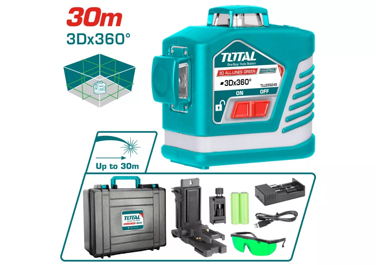 Measuring Equipment - 3 / Self Leveling Line Laser / 3D Green Lines