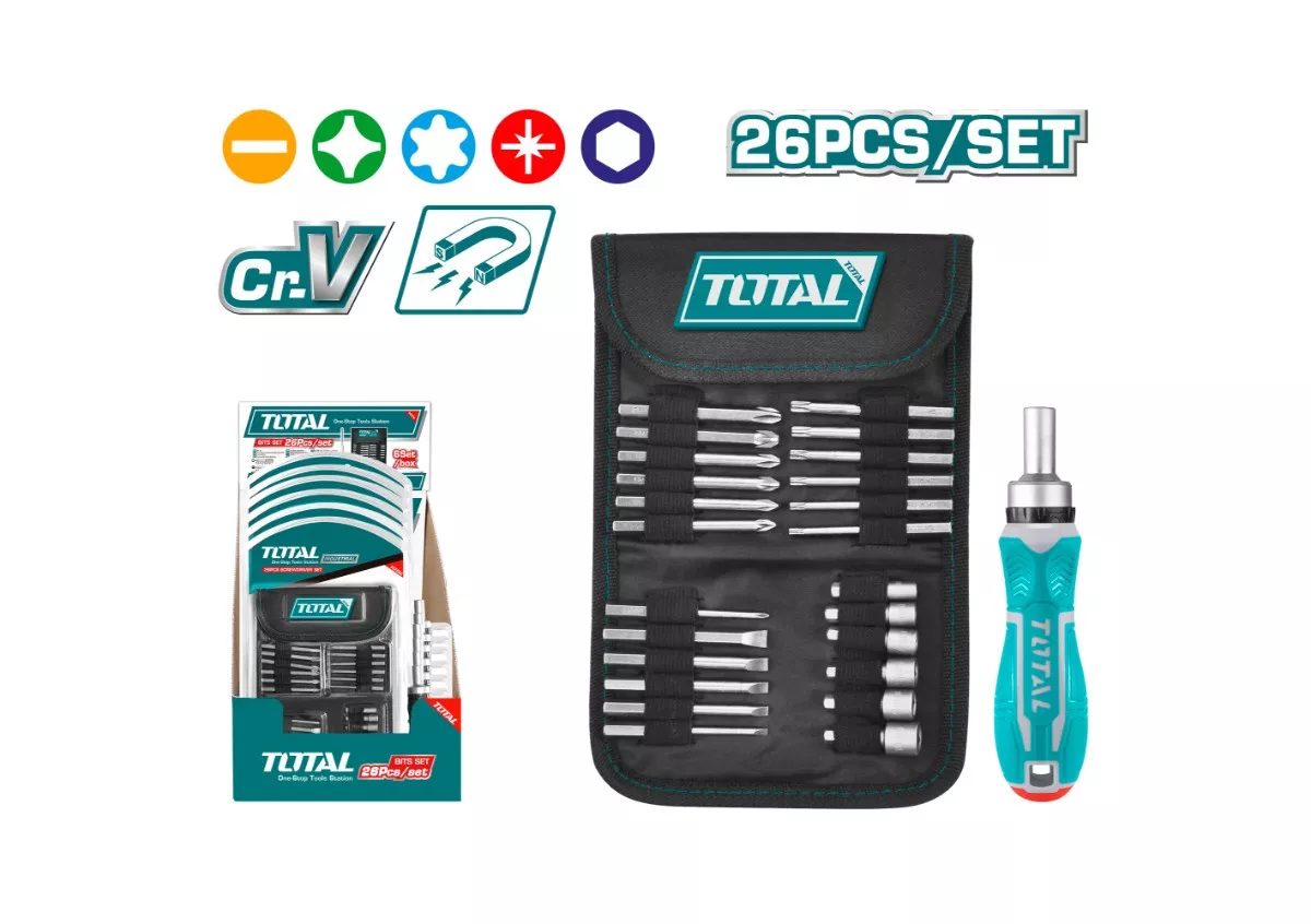 Screw Driver Bit Set - 9.4 / 26Pcs/Set / Ratchet Type