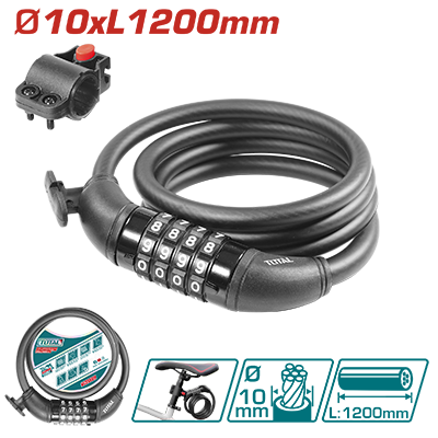 Padlock - 2 / Bicycle Lock (With Lock Frame) 4 Digit Combination