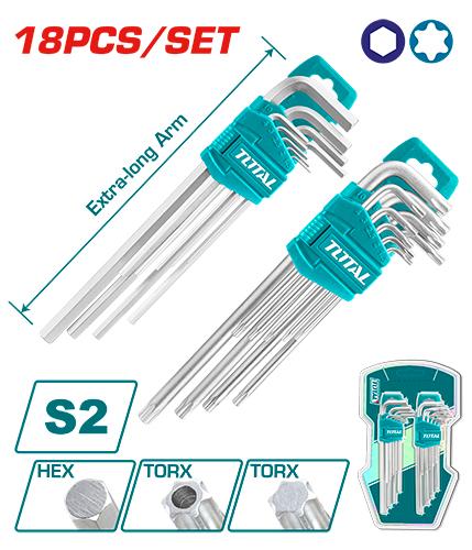 Allen Key - 9.5 Hex & Torx / 18Pcs/Set