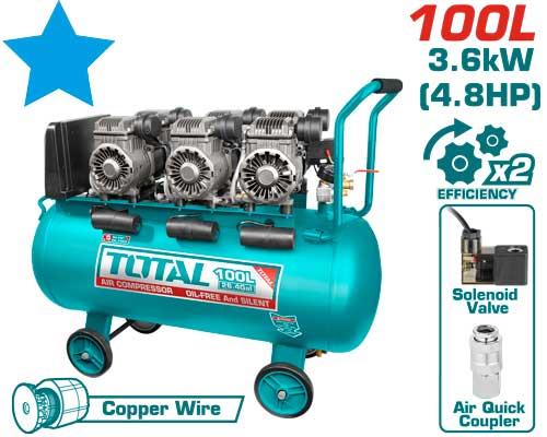Air Compressor - 7 / Oiless, 2 Motor