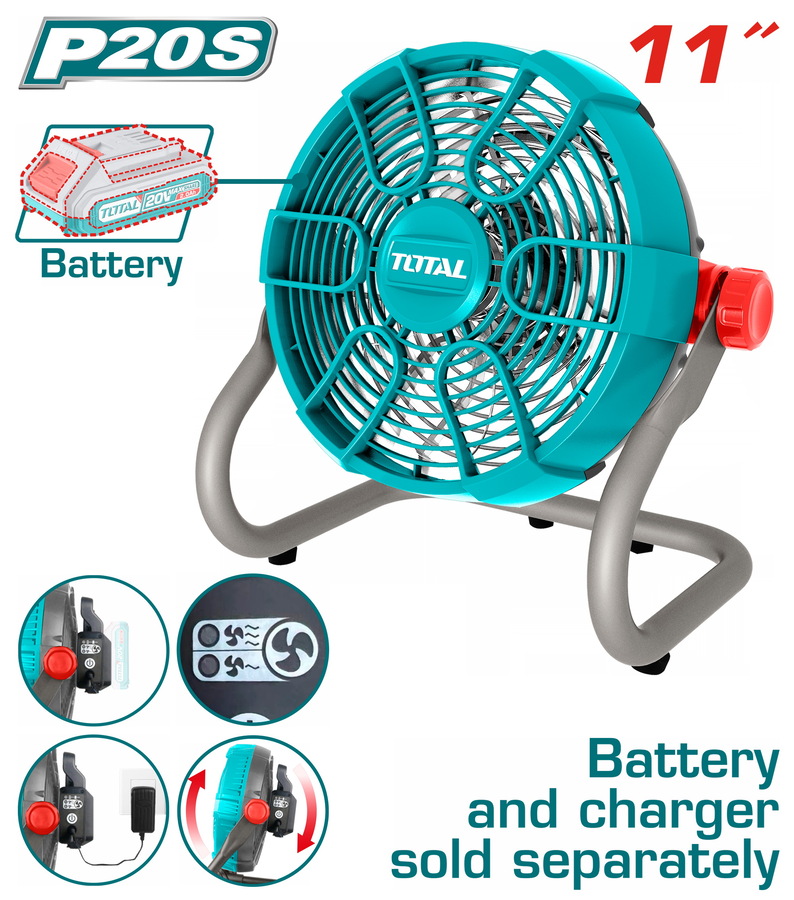 Fan - Plus Option Of Cordless Lithium-Ion