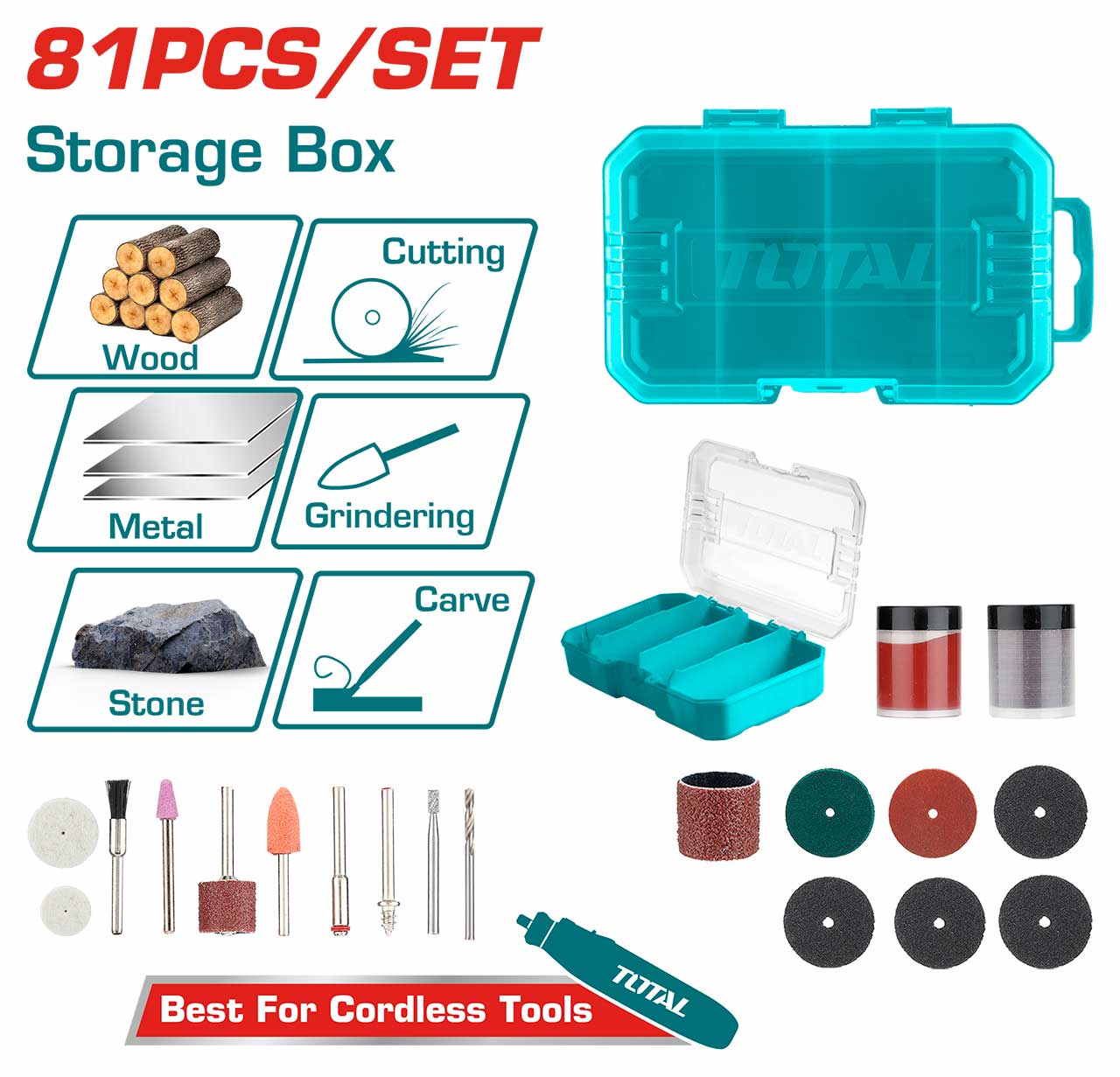 Drill Bit Set - 9.998 / Accessories Set / Mini / 81Pcs/Set