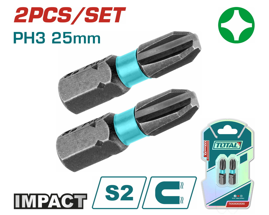 Screw Driver Bit Impact - 2 / 2Pcs/Set