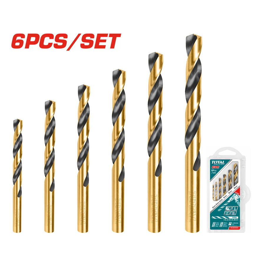 Drill Bit Set - 7 / Hss / Twisted / 6Pcs/Set