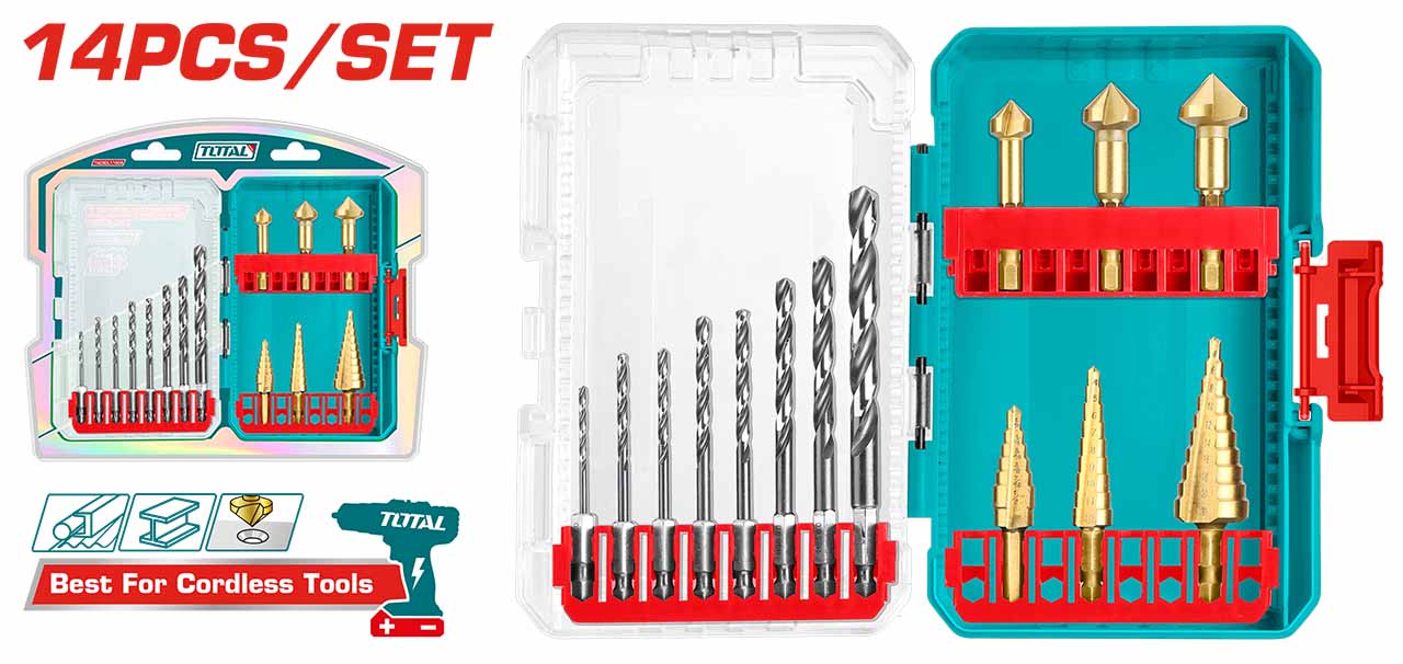 Drill Bit Set - 9.8 / Hss & Step Drill Bit / 14Pcs/Set